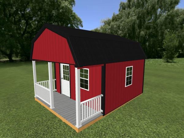 Lofted Barn Cabin: 12' x 16'